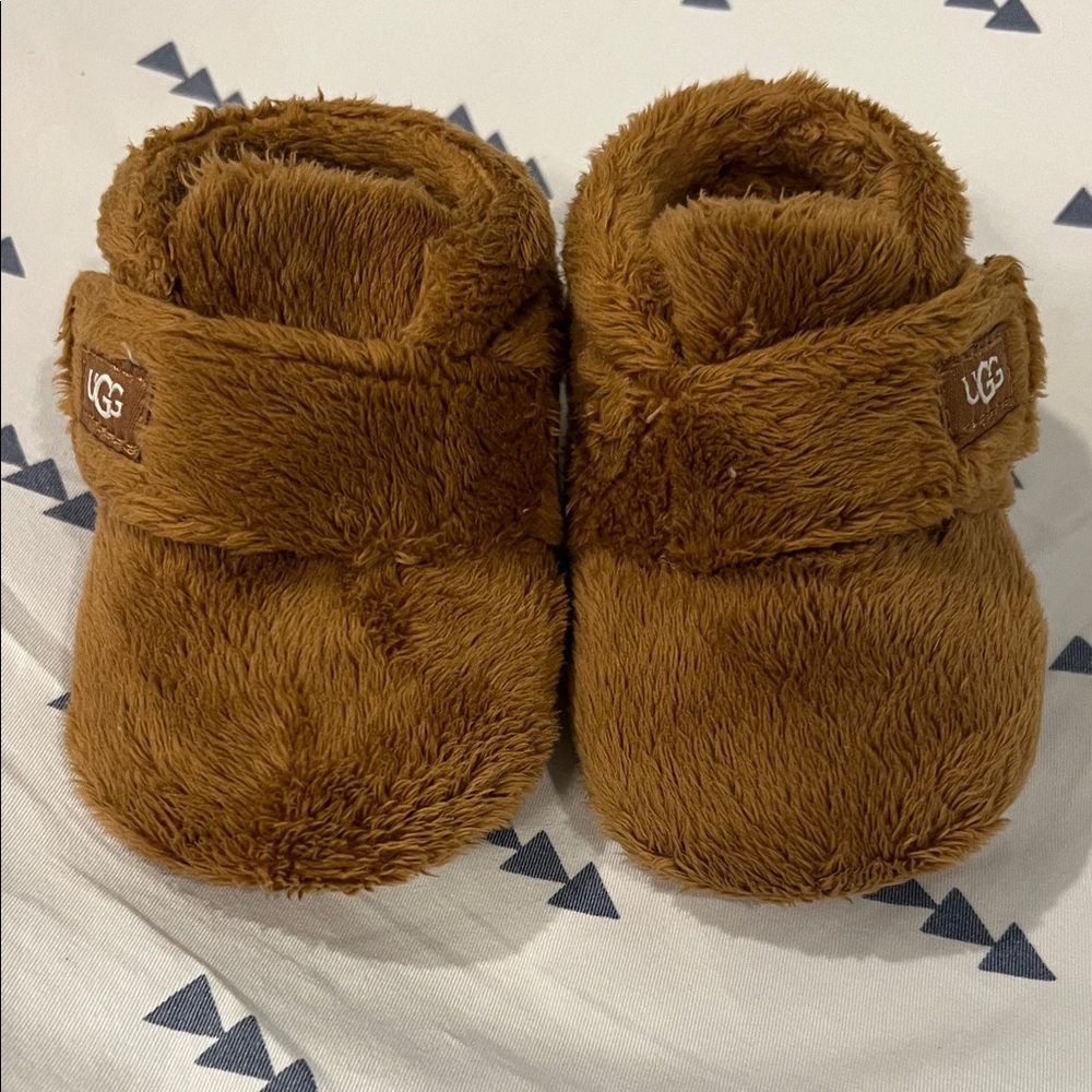 UGG Tan Furry Infant Booties
